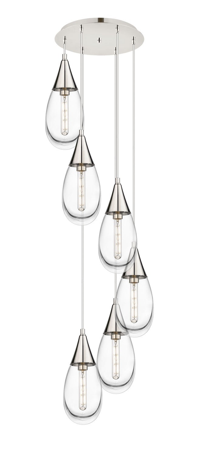 Innovations Downtown Urban 116-450-1P-PN-G450-6CL Pendant Light - Polished Nickel