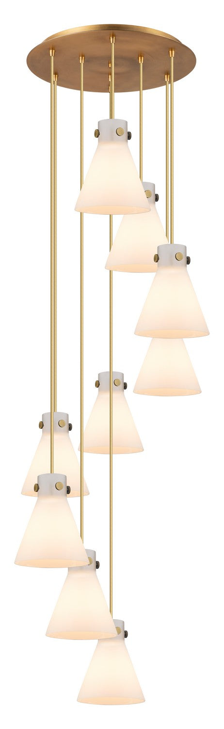 Innovations Downtown Urban 119-410-1PS-BB-G411-8WH Pendant Light - Brushed Brass