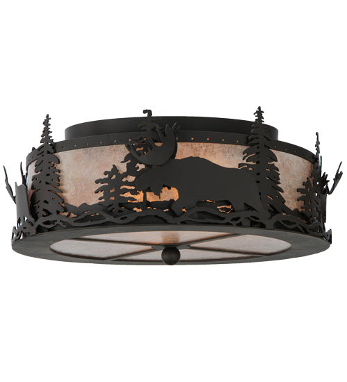 Meyda Tiffany Moose At Dusk 136320 Ceiling Light - Oil Rubbed Bronze