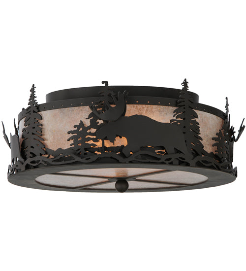 Meyda Tiffany Moose At Dusk 136320 Ceiling Light - Oil Rubbed Bronze