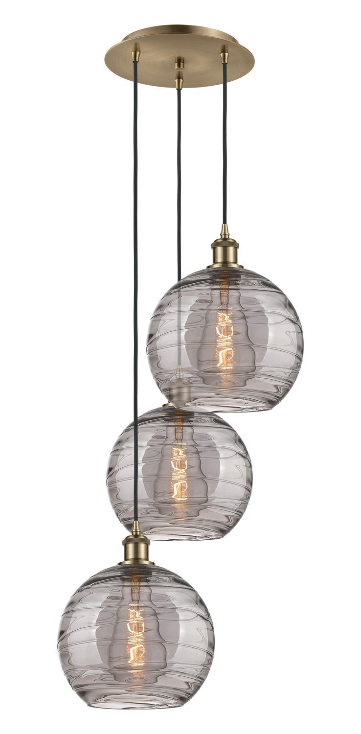 Innovations Ballston 113B-3P-AB-G1213-10SM Pendant Light - Antique Brass