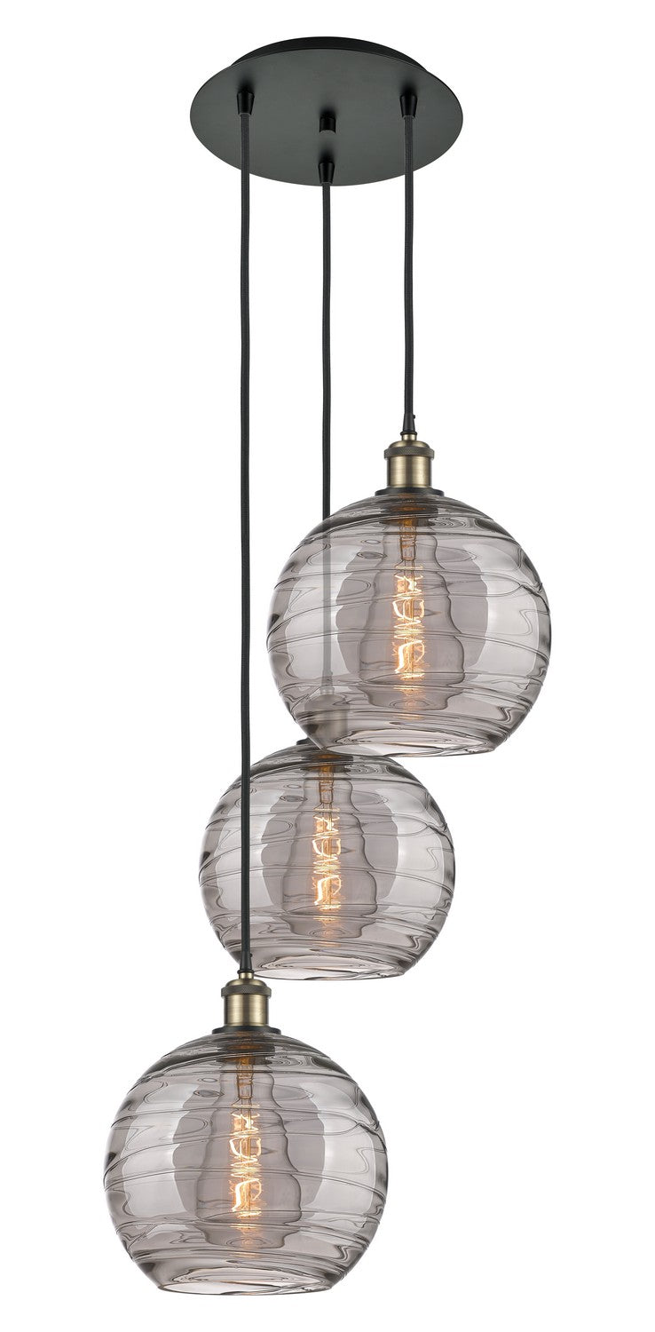 Innovations Ballston 113B-3P-BAB-G1213-10SM Pendant Light - Black Antique Brass