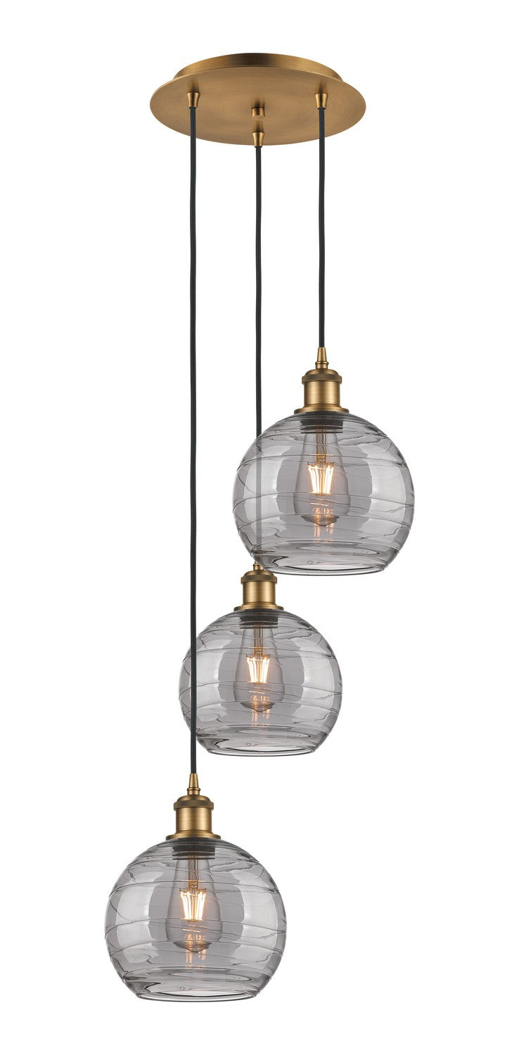 Innovations Ballston 113B-3P-BB-G1213-8SM Pendant Light - Brushed Brass