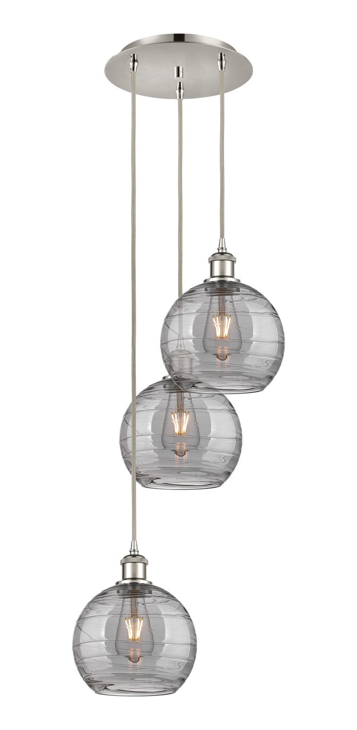 Innovations Ballston 113B-3P-PN-G1213-8SM Pendant Light - Polished Nickel