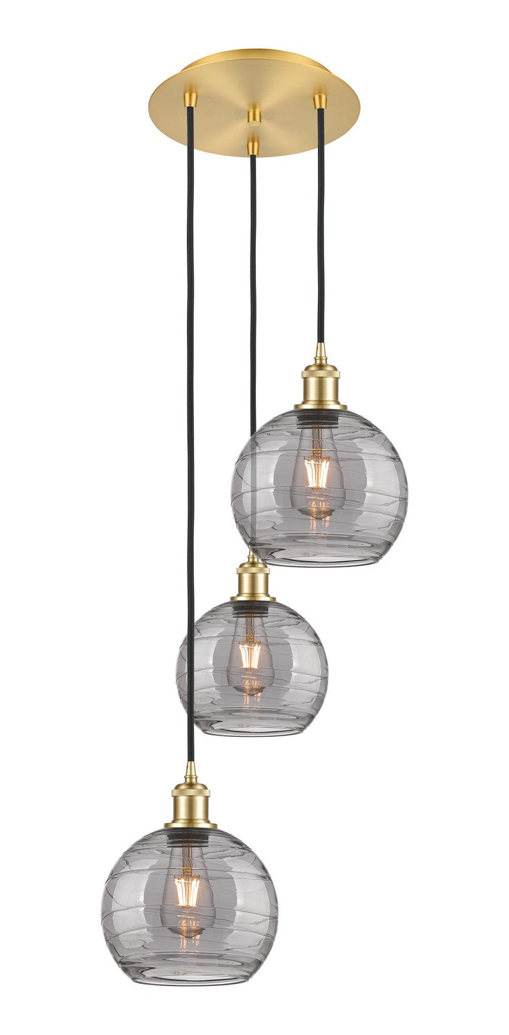 Innovations Ballston 113B-3P-SG-G1213-8SM Pendant Light - Satin Gold