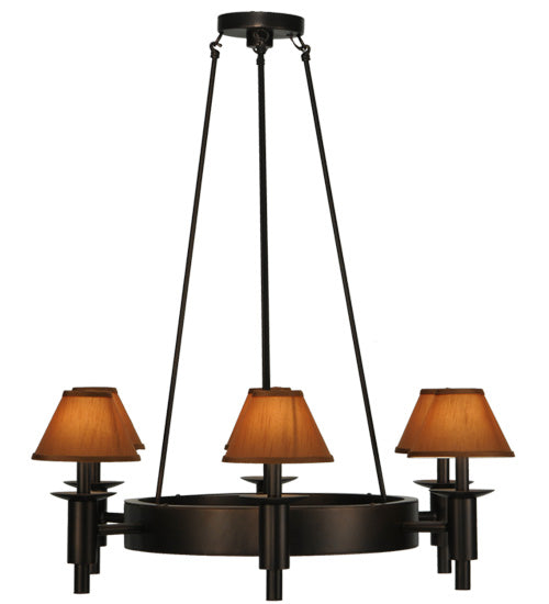 Meyda Tiffany Calais 136453 Chandelier Light - Mahogany Bronze