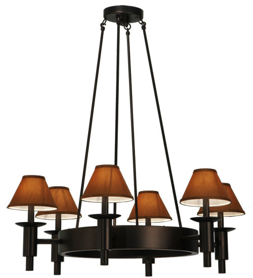 Meyda Tiffany Calais 136453 Chandelier Light - Mahogany Bronze