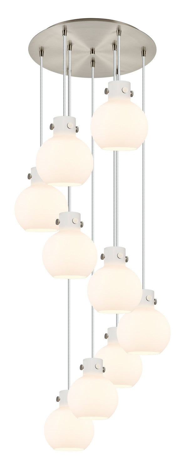 Innovations Newton 119-410-1PS-SN-G410-8WH Pendant Light - Brushed Satin Nickel