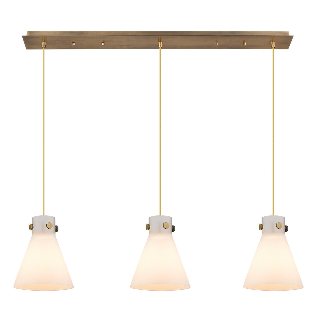 Innovations Downtown Urban 123-410-1PS-BB-G411-8WH Pendant Light - Brushed Brass