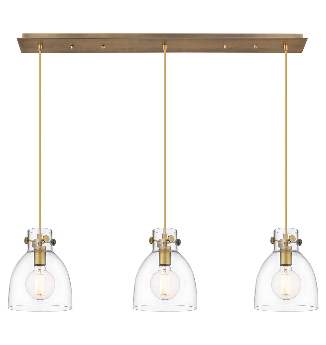 Innovations Downtown Urban 123-410-1PS-BB-G412-8CL Pendant Light - Brushed Brass