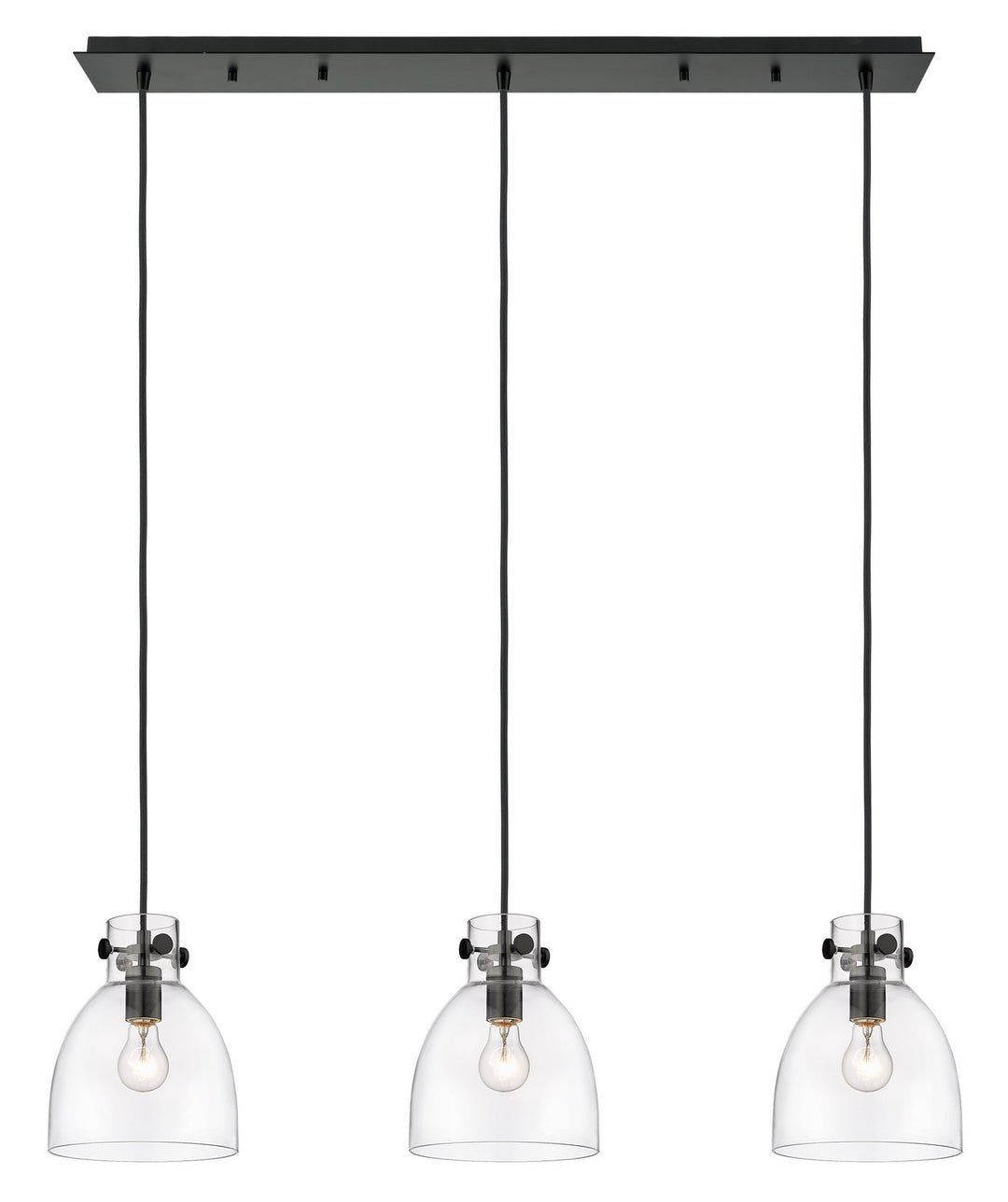Innovations Downtown Urban 123-410-1PS-BK-G412-8CL Pendant Light - Matte Black