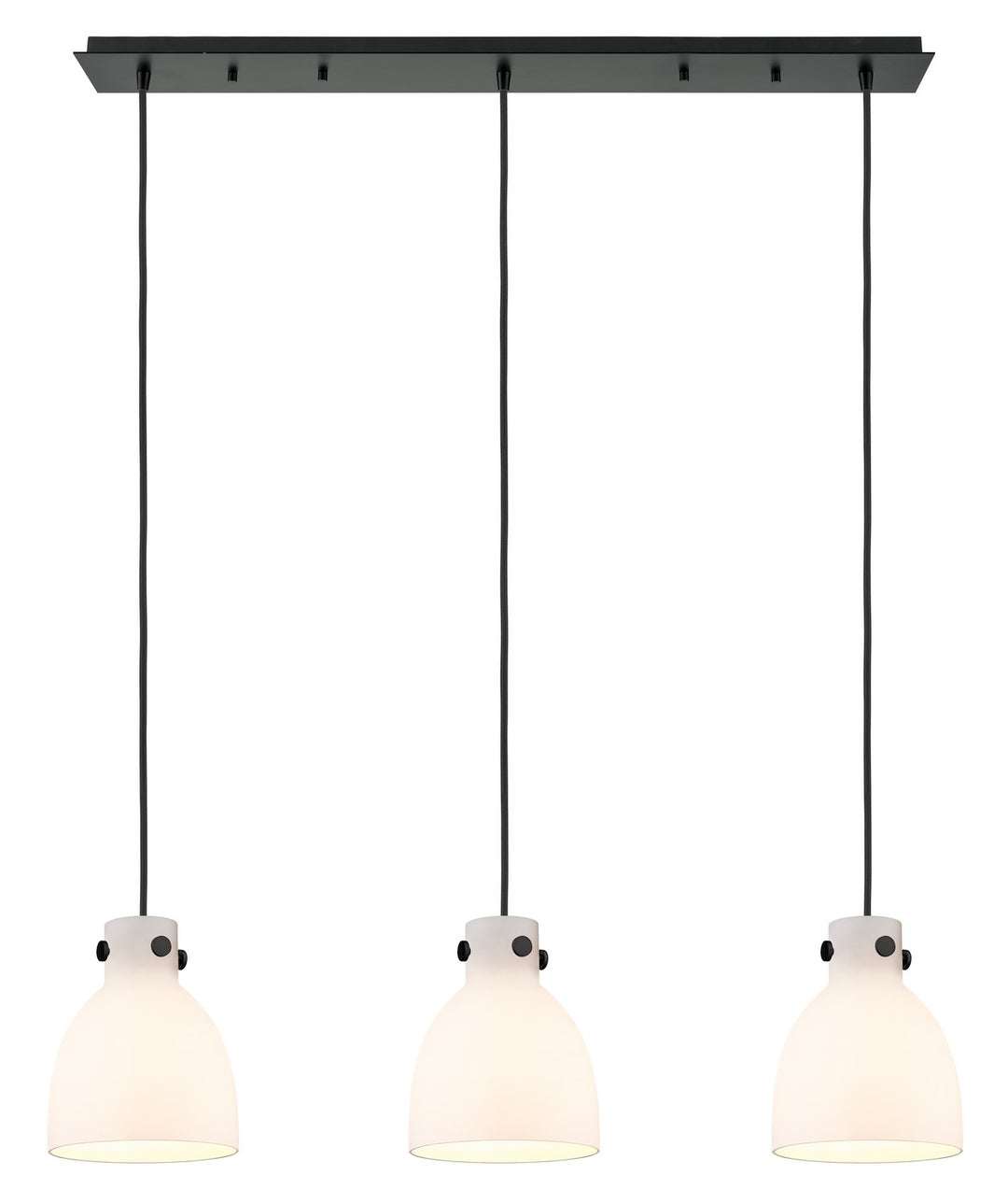 Innovations Downtown Urban 123-410-1PS-BK-G412-8WH Pendant Light - Matte Black