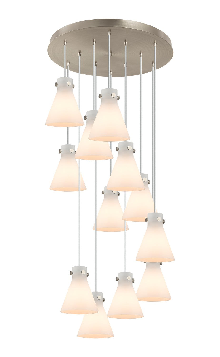 Innovations Downtown Urban 126-410-1PS-SN-G411-8WH Pendant Light - Brushed Satin Nickel