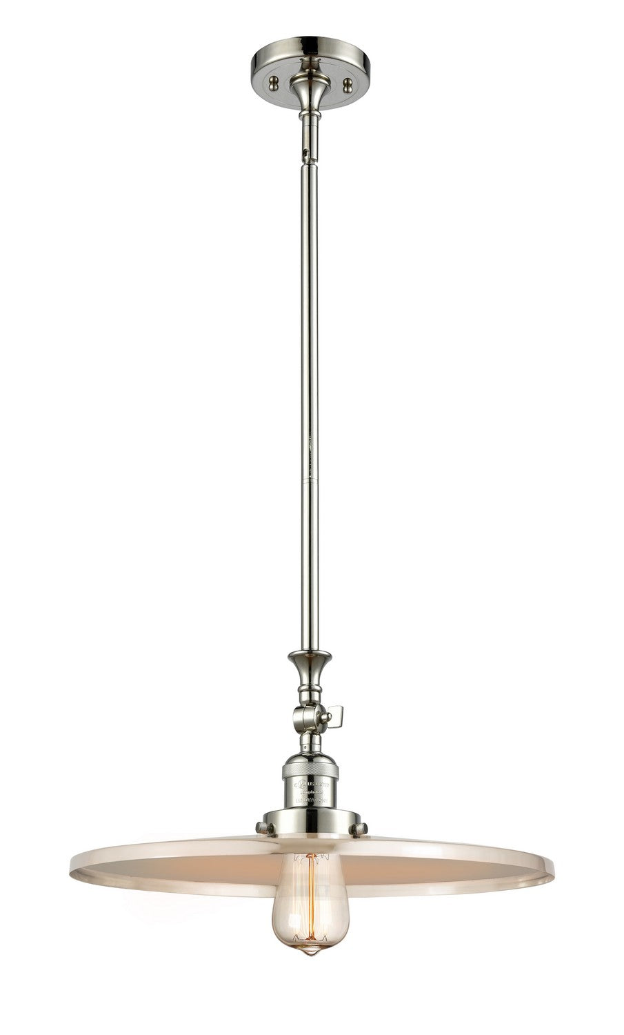 Innovations Franklin Restoration 206-PN-MFR-PN-16 Pendant Light - Polished Nickel