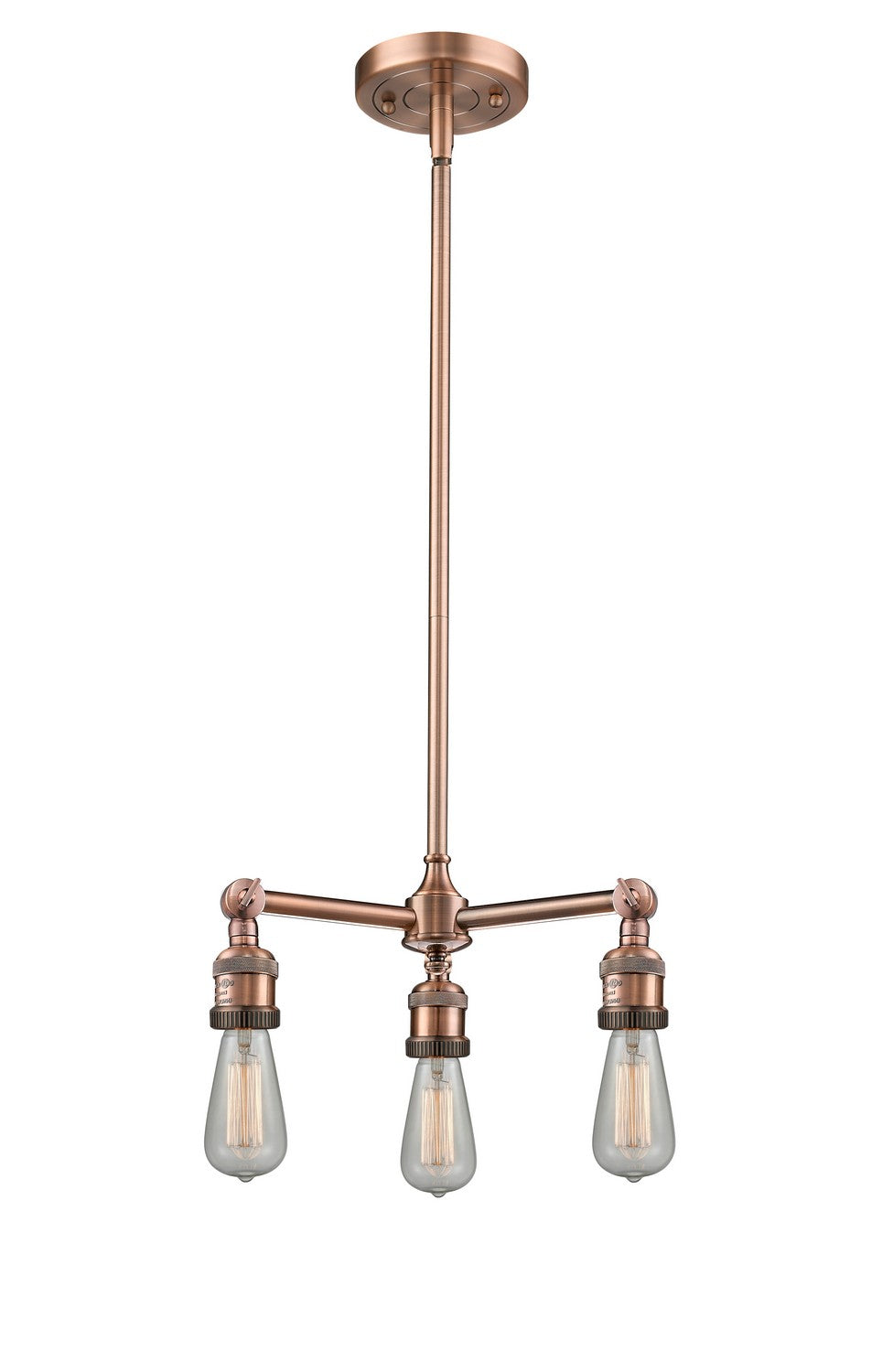 Innovations Franklin Restoration 207-AC Chandelier Light - Antique Copper