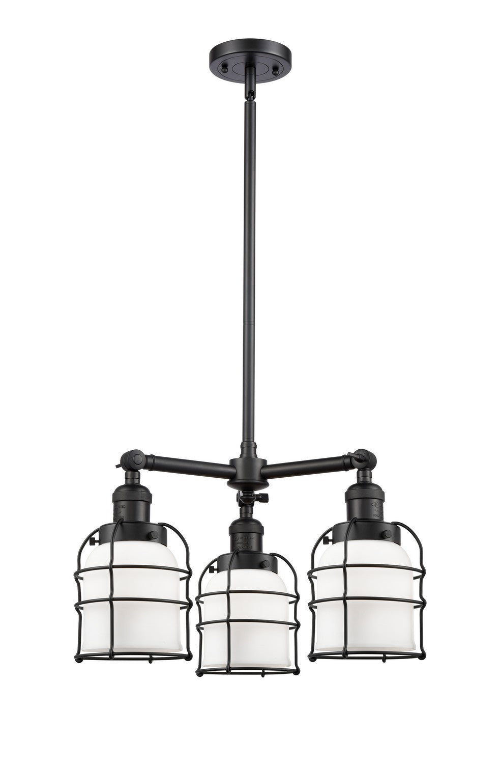 Innovations Franklin Restoration 207-BK-G51-CE Chandelier Light - Matte Black