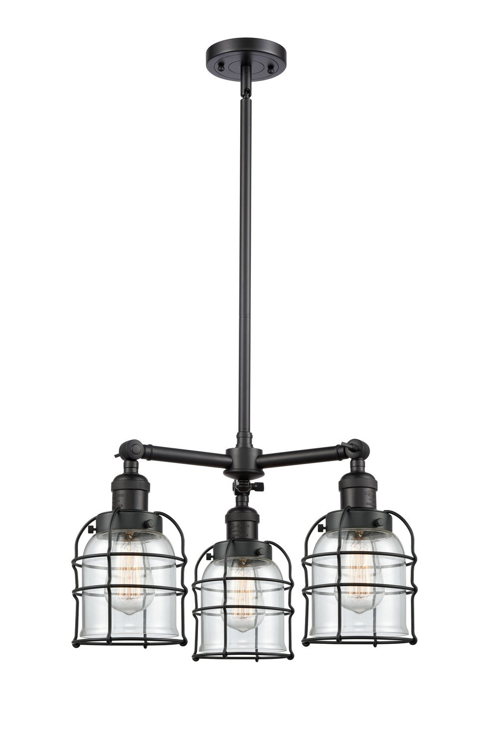 Innovations Franklin Restoration 207-BK-G52-CE Chandelier Light - Matte Black