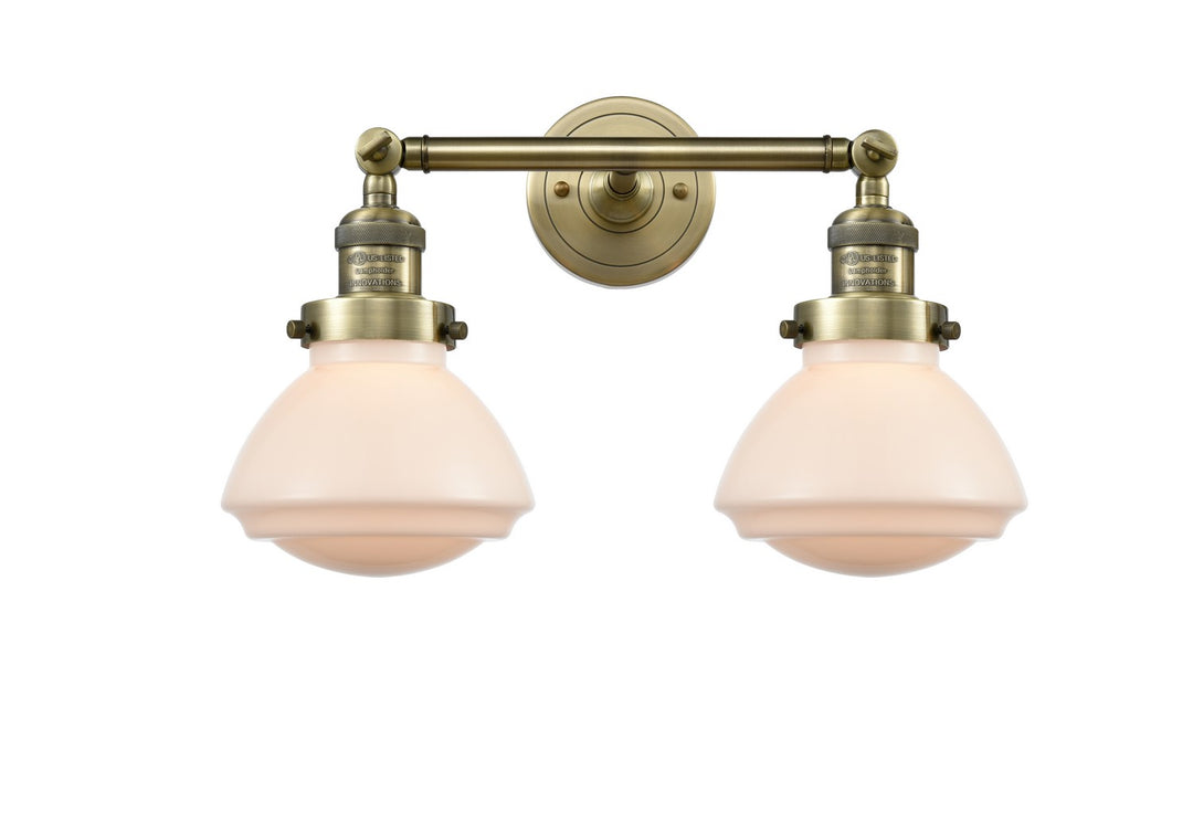 Innovations Franklin Restoration 208-AB-G321-LED Bath Vanity Light 18 in. wide - Antique Brass