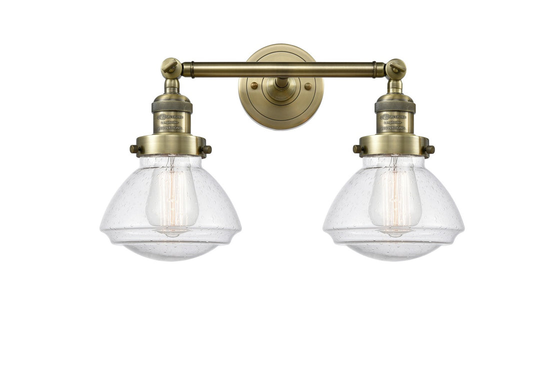 Innovations Franklin Restoration 208-AB-G324-LED Bath Vanity Light 18 in. wide - Antique Brass