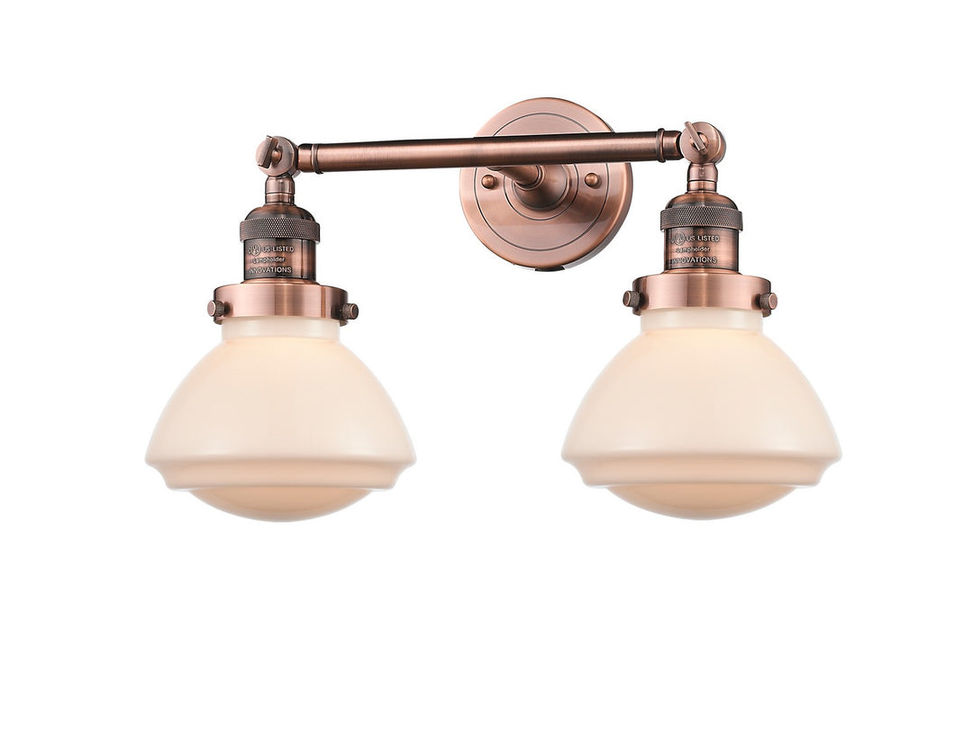 Innovations Franklin Restoration 208-AC-G321-LED Bath Vanity Light 18 in. wide - Antique Copper