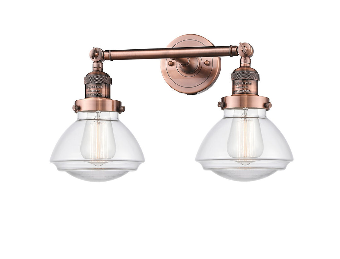 Innovations Franklin Restoration 208-AC-G322-LED Bath Vanity Light 18 in. wide - Antique Copper