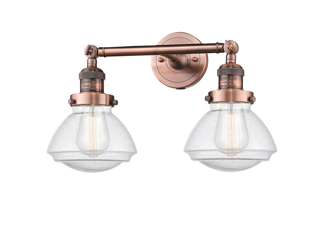 Innovations Franklin Restoration 208-AC-G324-LED Bath Vanity Light 18 in. wide - Antique Copper