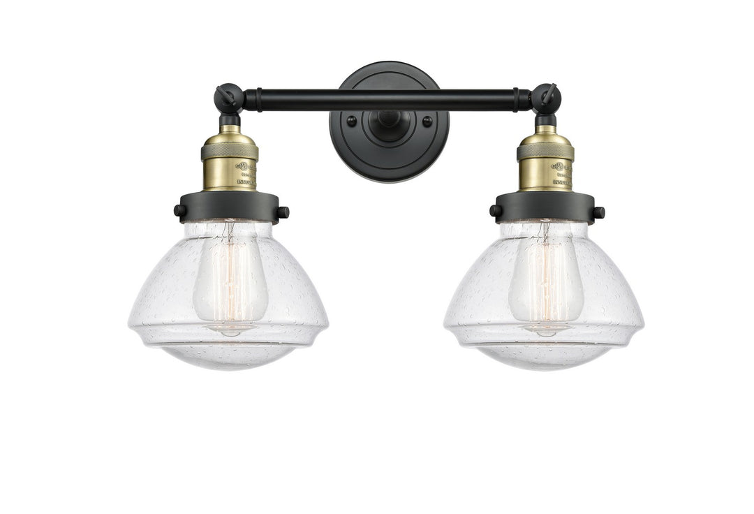 Innovations Franklin Restoration 208-BAB-G324-LED Bath Vanity Light 18 in. wide - Black Antique Brass