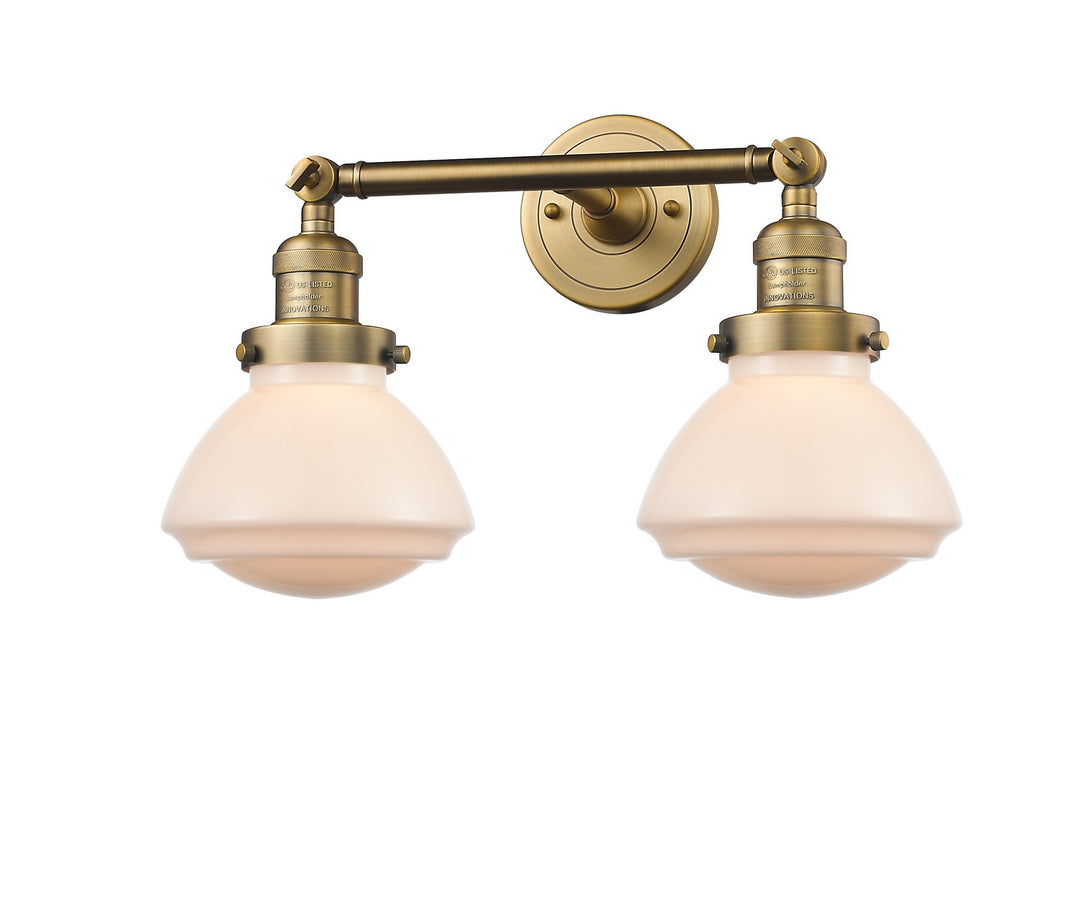 Innovations Franklin Restoration 208-BB-G321-LED Bath Vanity Light 18 in. wide - Brushed Brass