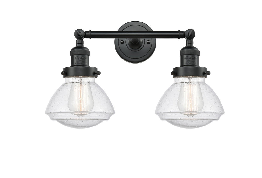 Innovations Franklin Restoration 208-BK-G324-LED Bath Vanity Light 18 in. wide - Matte Black