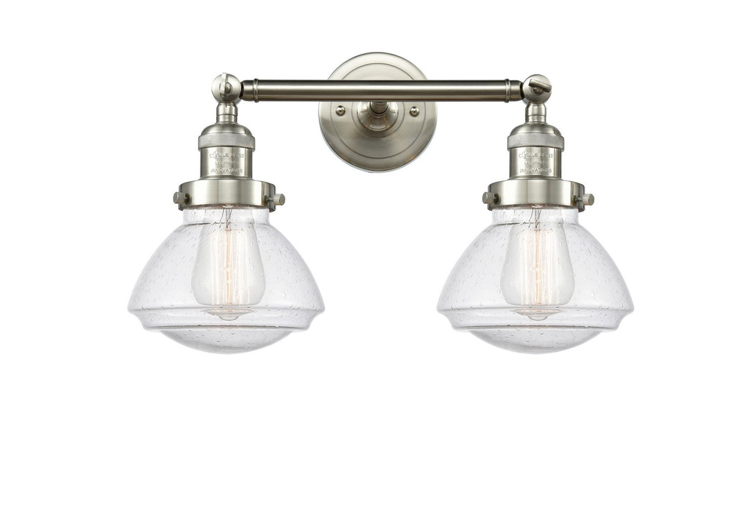 Innovations Franklin Restoration 208-SN-G324-LED Bath Vanity Light 18 in. wide - Brushed Satin Nickel