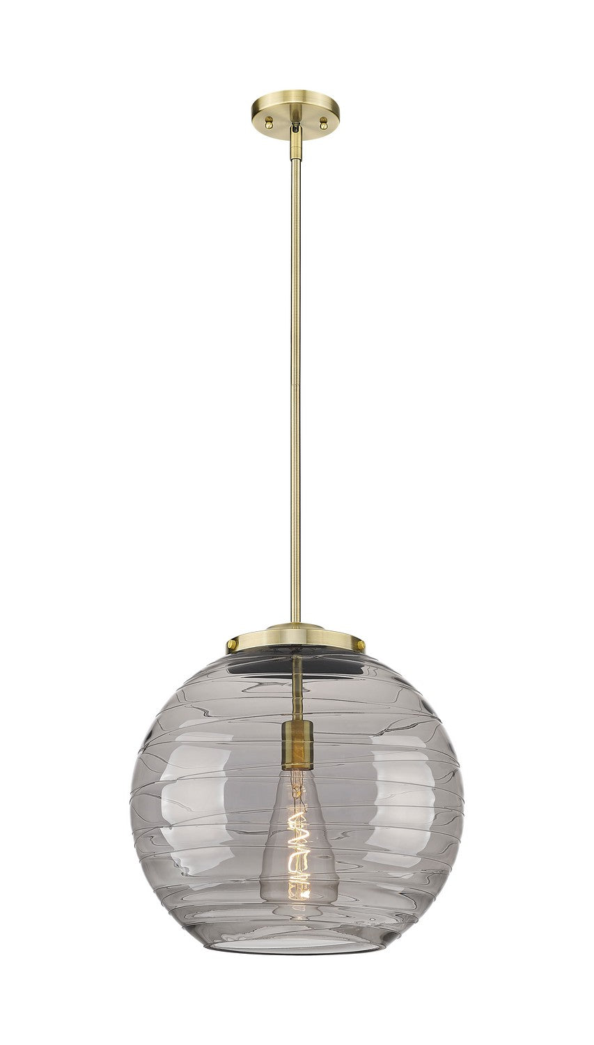 Innovations Ballston 221-1S-AB-G1213-16SM Pendant Light - Antique Brass