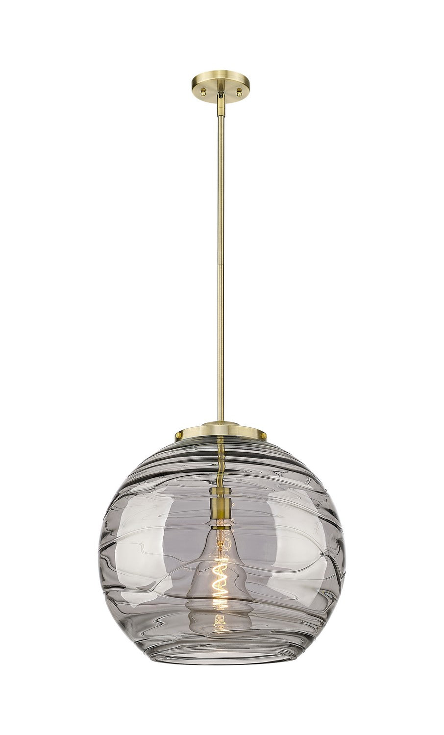 Innovations Ballston 221-1S-AB-G1213-18SM Pendant Light - Antique Brass