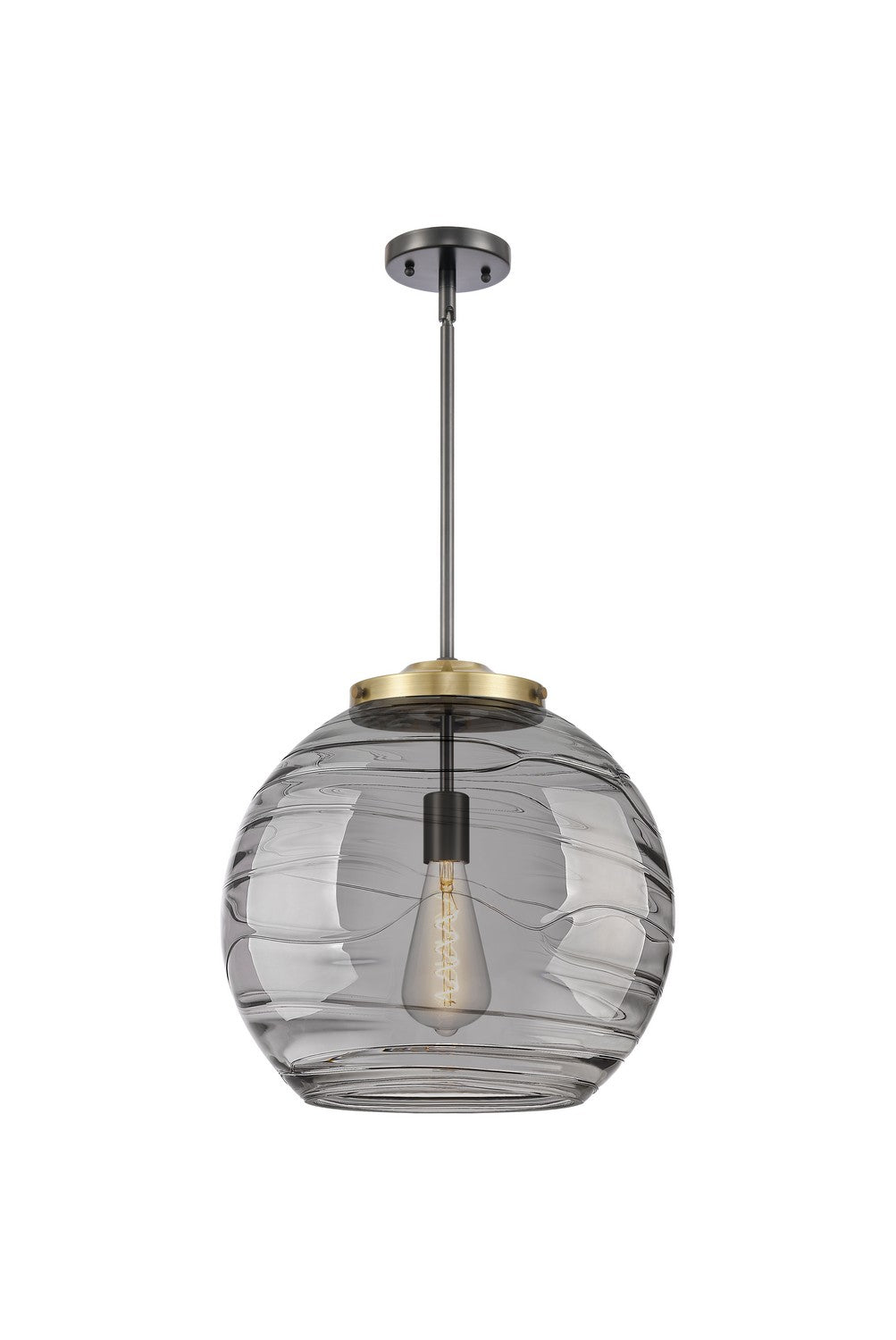 Innovations Ballston 221-1S-BAB-G1213-16SM Pendant Light - Black Antique Brass