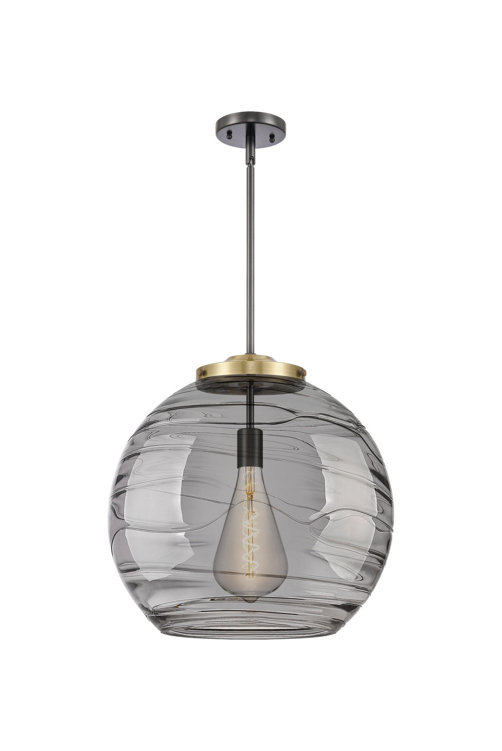 Innovations Ballston 221-1S-BAB-G1213-18SM Pendant Light - Black Antique Brass