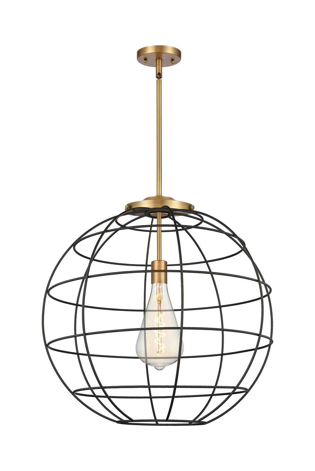 Innovations Essex 221-1S-BB-CE-22-BK Pendant Light - Brushed Brass