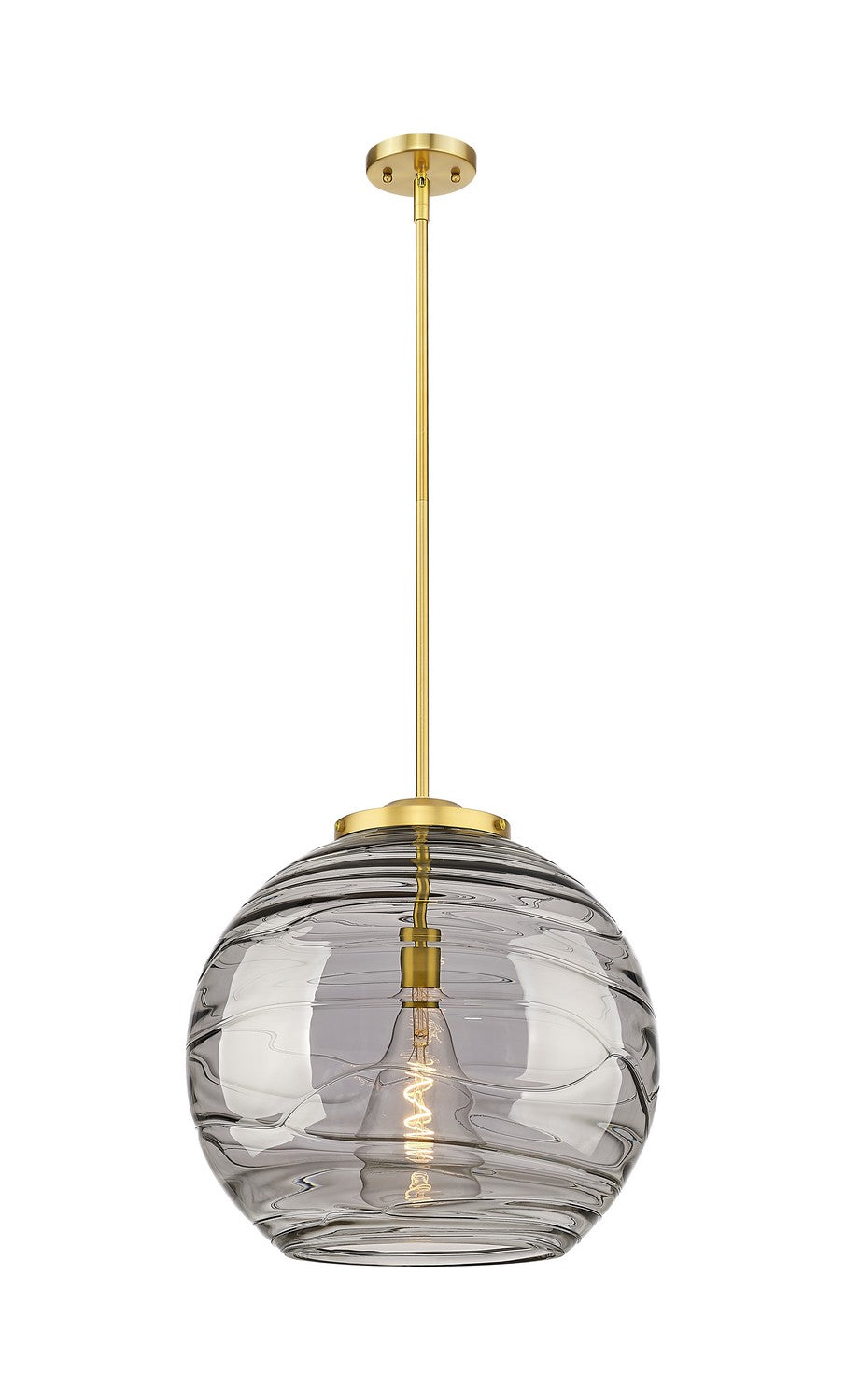 Innovations Ballston 221-1S-SG-G1213-18SM Pendant Light - Satin Gold