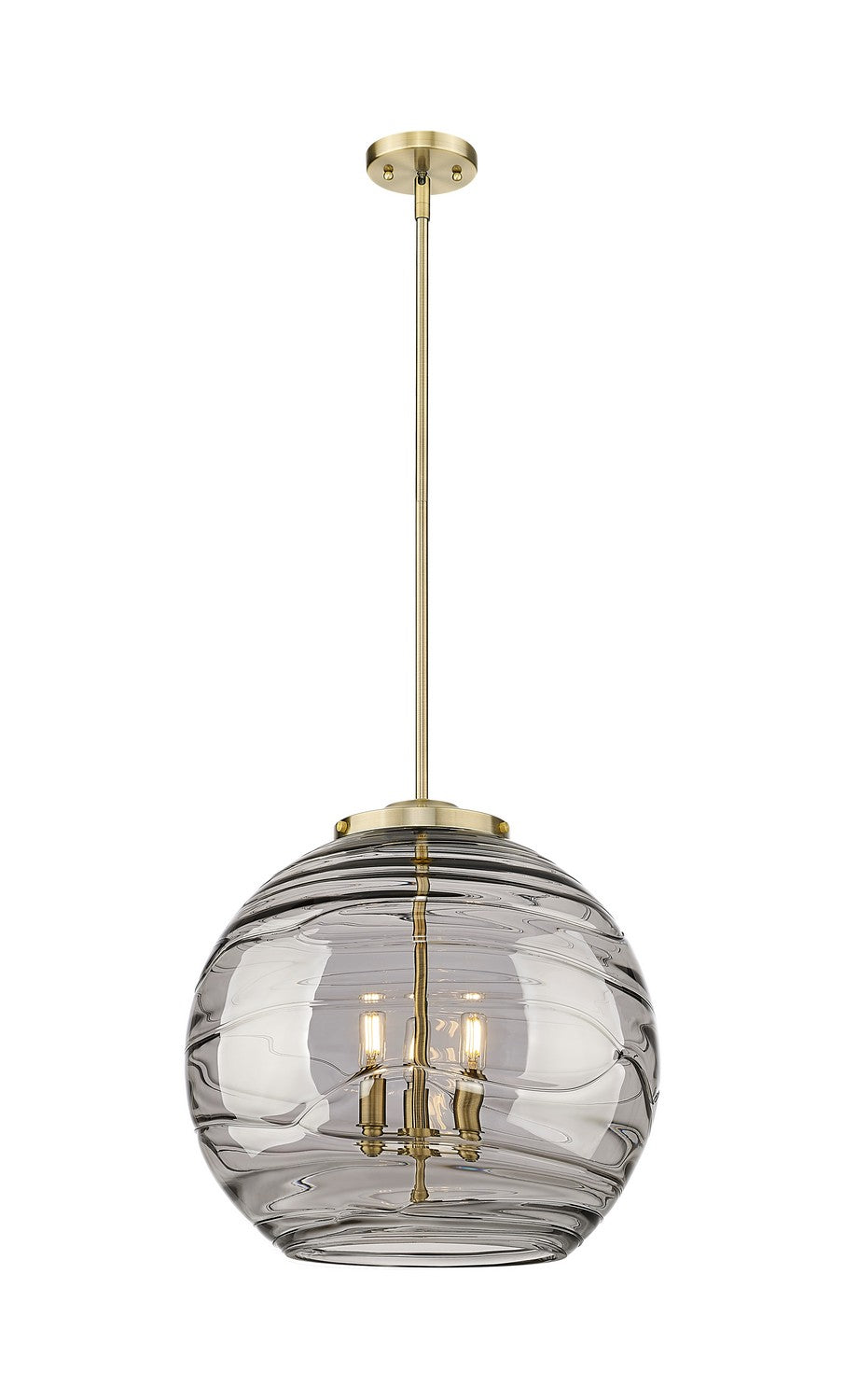Innovations Ballston 221-3S-AB-G1213-18SM Pendant Light - Antique Brass