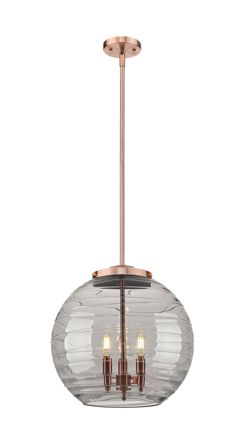 Innovations Ballston 221-3S-AC-G1213-16SM Pendant Light - Antique Copper