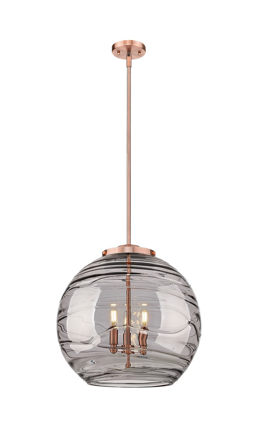 Innovations Ballston 221-3S-AC-G1213-18SM Pendant Light - Antique Copper