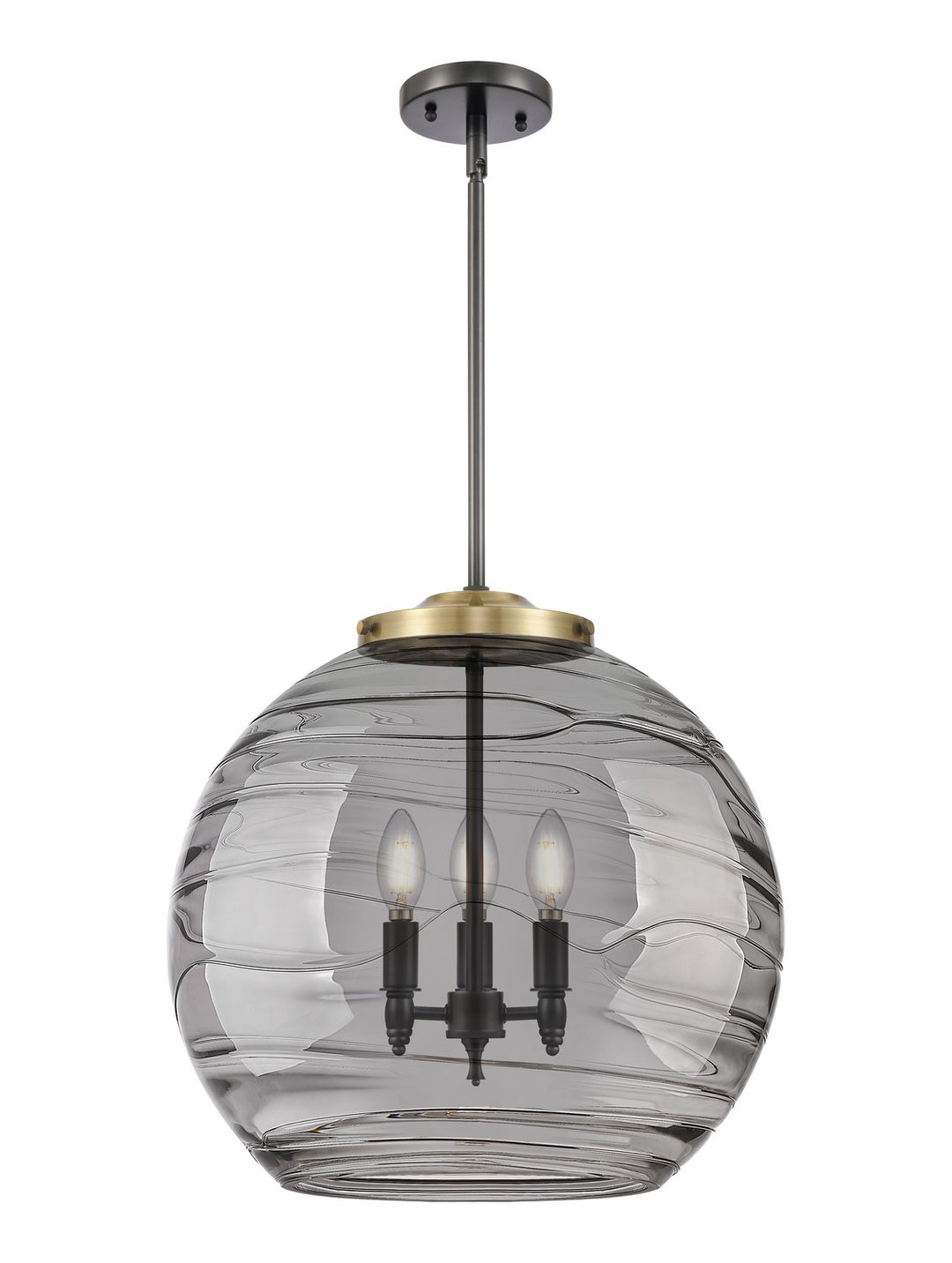 Innovations Ballston 221-3S-BAB-G1213-18SM Pendant Light - Black Antique Brass