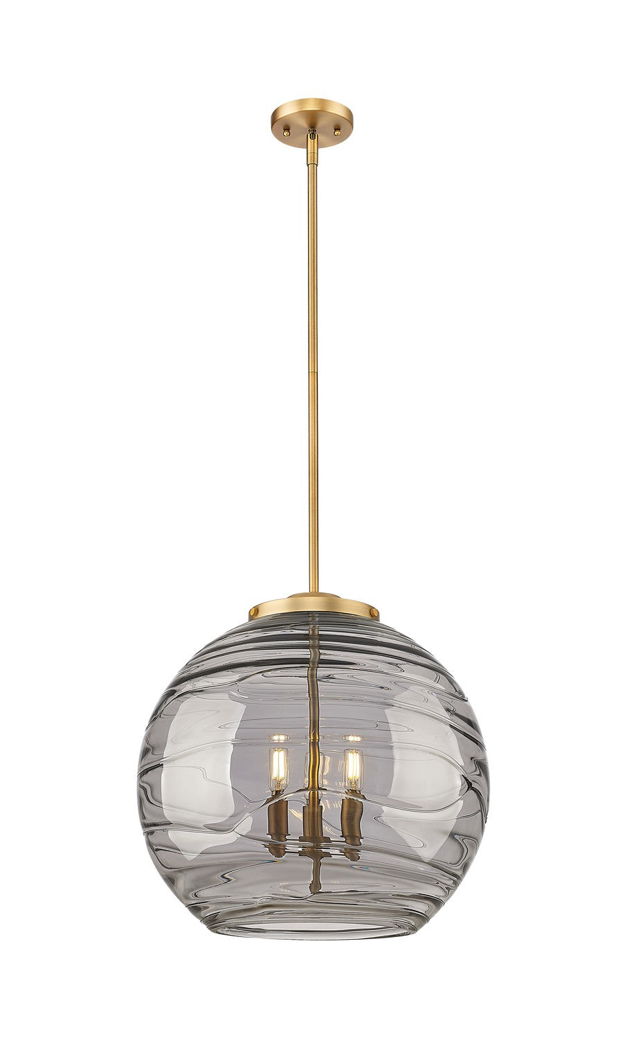 Innovations Ballston 221-3S-BB-G1213-18SM Pendant Light - Brushed Brass