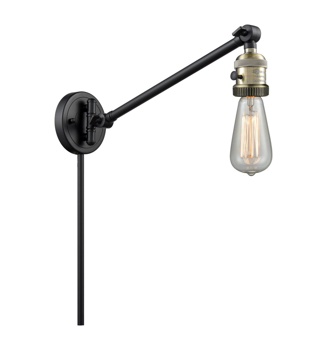 Innovations Lighting 237-BAB  Franklin Restoration Lamp Black Antique Brass