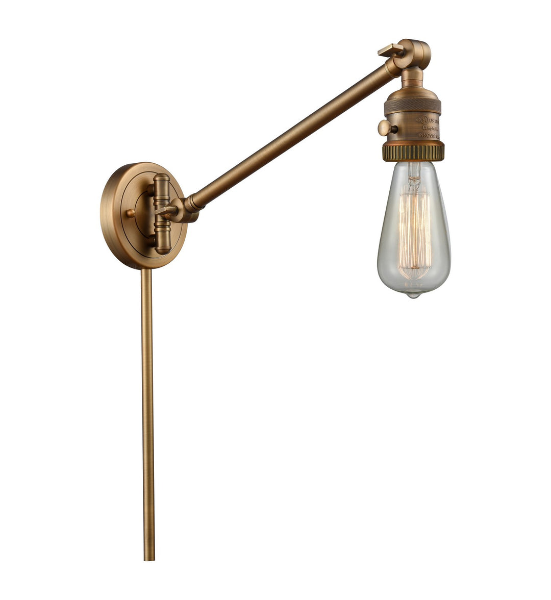 Innovations Lighting 237-BB  Franklin Restoration Lamp Brushed Brass