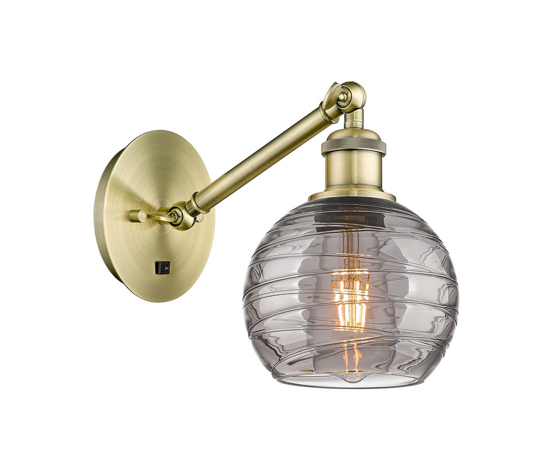 Innovations Ballston 317-1W-AB-G1213-6SM Wall Sconce Light - Antique Brass