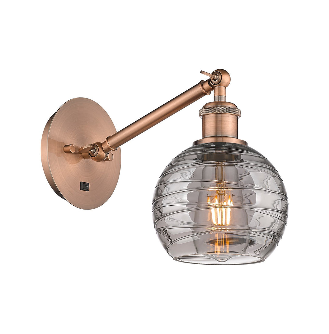 Innovations Ballston 317-1W-AC-G1213-6SM Wall Sconce Light - Antique Copper