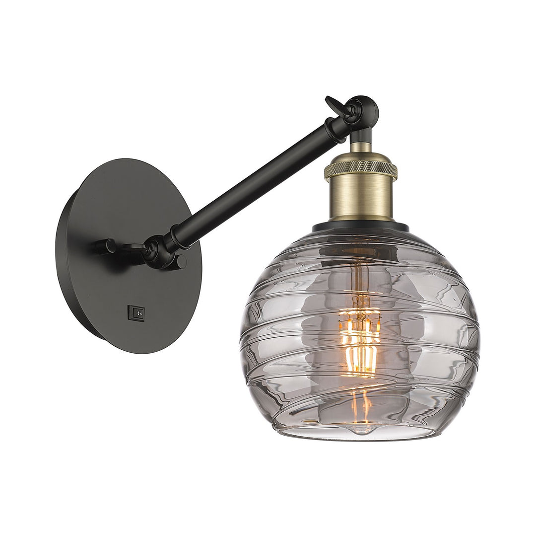 Innovations Ballston 317-1W-BAB-G1213-6SM Wall Sconce Light - Black Antique Brass
