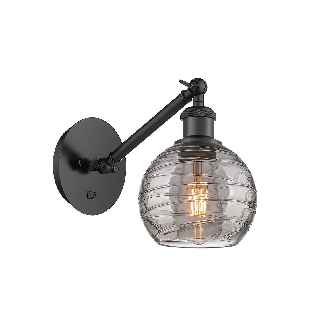 Innovations Ballston 317-1W-BK-G1213-6SM Wall Sconce Light - Matte Black
