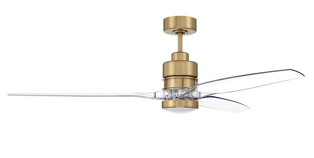 Craftmade Sonnet WiFi 60 SONWF60SB3-CAP Ceiling Fan 60 - Satin Brass, Clear Acrylic/Clear Acrylic/