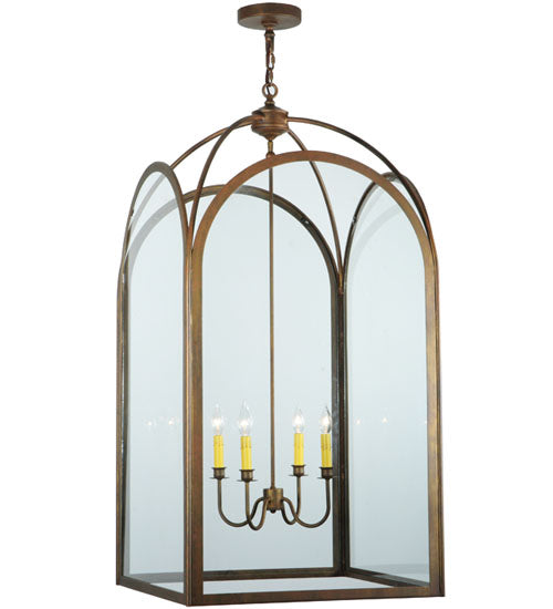 Meyda Tiffany Lighting 136611 Perin Four Light Pendant Decor Bronze / Dark