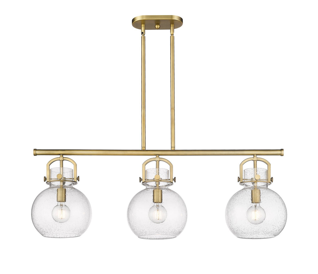 Innovations Downtown Urban 410-3I-BB-G410-10SDY Chandelier Light - Brushed Brass